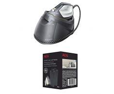 AEG ABSOLUTE 8000 Dampfbügelstation ST8-1-8EGM in Grau – Mit innovativen Outdoor Care & Precision Care Technologien – Kratzfeste RESILIUM Ski 264 Bügelsohle + Antikalkpatrone für Dampfbügelstationen