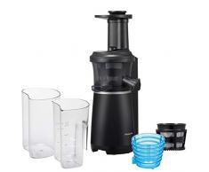 Panasonic Slow Juicer MJ-L501KXE Entsafter (Entsafter für Obst und Gemüse, Saftpresse, Edelstahl und Kunststoff, Entsafter elektrisch, 150 W, schwarz)