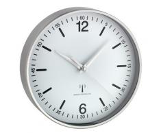 TFA Dostmann Aluminium Funk-Wanduhr, weiß, 19.5x4.5x19.5 cm