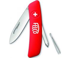 Felco Taschenmesser, Klappmesser, Schnappmesser (4 Funktionen inkl. Schraubenzieher Robuste Klinge aus Edelstahl Kratzfester Griff) 502, Rot
