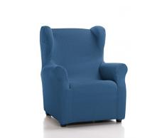 Schutzhülle aus elastischem Sessel Modell Tunez Bezug für Ohrensessel 33x42x8 cm Blau (AZAFATA)