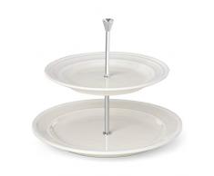 Kate Spade New York 879422 Speiseteller, gestreift, cremefarben, 4 Stück Zweistufiger Server