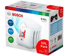 Bosch Hausgeräte BBZ16GALL Staubsaugerbeutel PowerProtect, 16 Stück mit Verschluss, passend für alle Baureihen außer BSG8, BSN1, Weiß