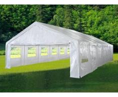 Hochwertiges Festzelt Partyzelt Bierzelt Gartenzelt PE-Pavillon stabil wasserdicht 6 x 12 m weiß