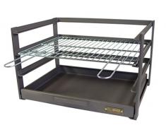 Imex El Zorro Grillschublade mit verzinktem Grillrost, Schwarz, 46 x 41 x 35 cm, 71471.0