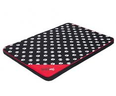 HobbyDog L Mliczl7 100 X 67 cm L (R2) Light Matratze Schwarz Mit Pfötchen, L, Schwarz Mit Pfötchen
