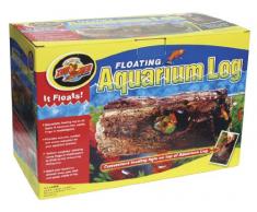 Zoo Med FA-30 Floating Aquarium Log, LG schwimmendes Versteck für Fische, Holzstammoptik, rollt nicht im Wasser