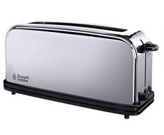 Russell Hobbs 23510-56 Toaster Langschlitz Victory, extra breite 1 Langschlitzkammer, inkl. Brötchenaufsatz, 6 einstellbare Bräunungsstufen + Auftaufunktion, 1000W, edelstahl