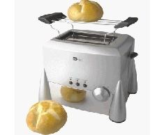 ADHOC T-322 Elektrischer Toaster ROCKET, silber, Kunststoff, 20 cm
