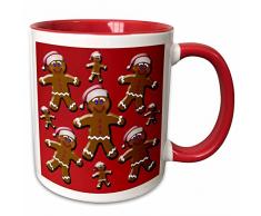 3dRose 36115_5 Mug Becher, keramik, rot/weiß