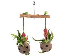 Parrot Essentials 720104 Doppelt Coco Fliege Papagei Spielzeug, Groß, 630 g