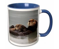 3dRose 258660_6 Mug Becher, keramik, blau/weiß
