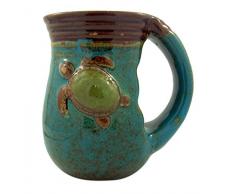 Cape Shore Handwärmer Kaffeetasse mit Coastal-Design, 457 ml, keramik, Summer Sea Schildkröte, 18 Ounce