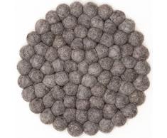 myfelt A-TU-018-020 Carl Filzkugel Topfuntersetzer, Schurwolle, Grau, 20 x 20 x 2 cm