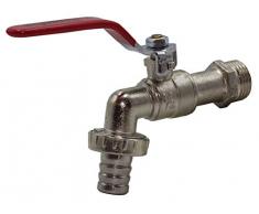 Riegolux 205502 Wasserhahn, Kugelkopf, 3/4 Zoll, mit Schlauchadapter