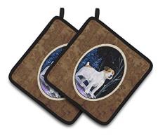 Caroline s Treasures Starry Night Jack Russell Terrier Paar Topflappen ss8388pthd, 7.5hx7.5 W, multicolor