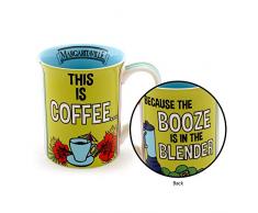 Enesco 6000147 Margaritaville by Our Name Is Mud 5 O Clock Somewhere Kaffeetasse, Steingut, 454 ml, mehrfarbig Booze in the Blender 16 oz mehrfarbig