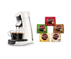 Philips Senseo Viva Cafe HD6563/00 Kaffeepadmaschine (Crema plus, Kaffee-Stärkeeinstellung) weiß & Senseo Vielfaltspack