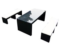 Baidani 10d00005.00002 Sitzgruppe Moonlight, Rattan, 3-teilig, braun