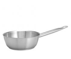 Pardini Albergo Konische Kasserolle mit Griff, Rostfreier Stahl, Silber, 20 cm