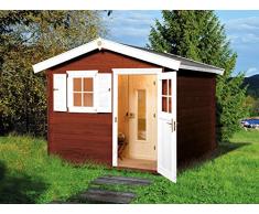 Weka Premium Mikkeli mit Elementsauna, 106.2525.00.39 Saunahaus, Natur Unbehandelt, 280x300x251 cm