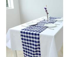 Zdada Tischläufer, 30,5 x 274,3 cm, Schwarz/Weiß 12x108 Marineblau & Weiß