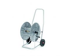 REHAU Schlauchwagen aus Vollmetall für 90m Schlauch, stabiler Halt bei gleichzeitig geringem Gewicht, höhenverstellbarer Griff, komfortables Aufrollen