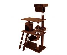 dibea KB00502 Kratzbaum - extra breit - Katzen Kletterbaum (Höhe 141 cm), braun