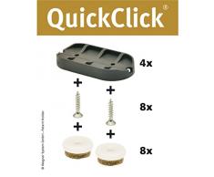 WAGNER QuickClick® Stuhlgleiter // 4er-Set zum Anschrauben, für Freischwinger // „ULTRASOFT“ - 62 x 30 mm - 15831500