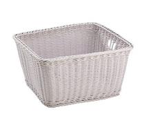 King Home C1567098/B Korb Joy aus synthetischem Vimini weiß 40X34,5X22H