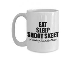 Kaffeebecher Skeet Shooting Sporting Clays Shotgunners 11 oz weiß