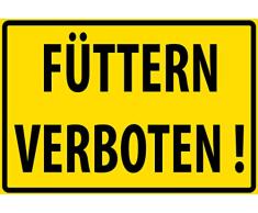 Schatzmix Füttern Verboten! Warnschild Metal Sign deko Schild Blech Garten