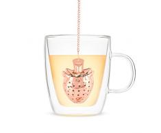 Pinky Up Tee-Ei, goldfarben Erdbeere gold