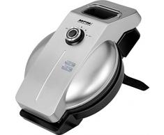 MPM MGO-32 Professionelles Waffeleisen für 4 Dicke dreieckige Waffeln, Antihaftplatten, automatische Temperatur, 1000W, 1000, Plata