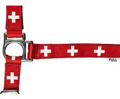 HKM Nylonhalfter -Flags- mit Karabinerhaken, Flag Swiss, Pony