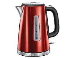 Russell Hobbs Wasserkocher, Luna rot, 1,7l, 2400W, Schnellkochfunktion, optimierte Ausgusstülle, Kalkfilter, Wasserstandsanzeige mit Füllmengenmarkierung, Teekocher 23210-70
