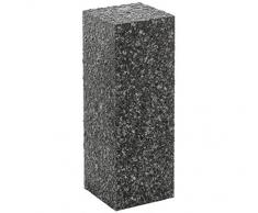 Dehner Dekosäule Impala, ca. 60 x 18 x 18 cm, Edelstahl, grau/marmoriert