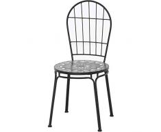Siena Garden Como Stapelstuhl, matt-schwarz/dunkelgrau