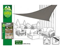 AKTIVE Dreieckige Sonnensegel für Garten, Polyester, 360 x 360 x 360 cm, anthrazit (COLORBABY 53906)