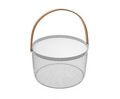 Runder Obstkorb 25x25x30 cm. grau