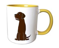 3dRose 200099_8 Mug Becher, keramik, Gelb/Weiß