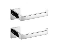 Leidener Wall Mount Chrome Finish Edelstahl Toilettenpapierhalter Badezimmer Zubehör, edelstahl, silber, 2 Stück