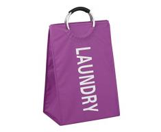 King Home C1711016 Wäschesammler Laundry Polyester Pflaume, 30 x 40 x 70H