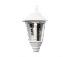 Konstsmide Virgo 569-250 Wandleuchte / B: 24cm T: 15cm H: 44cm / 1x60W / IP23 / lackiertes Aluminium / matt-weiÃ