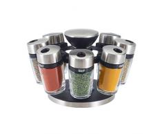 Cole & Mason Gewürzkarussel 8 Gewürzständer, Glas, Edelstahl, Kunststoff, 22 x 22 x 14 cm