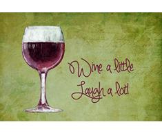 Caroline s Treasures sb3067plmt Wine A Little Lachen viel Stoff Tisch-Sets, multicolor