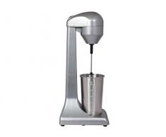 Beper - Elektrischer Standmixer für Milchshakes, Frappés, Smoothies und Cocktails, 2-Gänge, Aluminiumbehälter 0,5 l, 100 W Silber