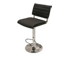 Galileo Casa 2196359 Barhocker aus Kunstleder, Grau, Schwarz
