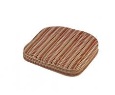 Im Leisure Sitzkissen, D-Form, Marbella, gestreiftes Design, verschiedenes Material, Rot