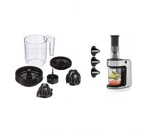 WMF Kult X Spiralschneider Zubehör (Citruspresse für Spiralschneider, 2 Presskegel mit 1,0 l Krug) + Kult X Spiralschneider (3 Schneideeinsätze, Tagliatelle, Linguine und Spaghetti) cromargan matt